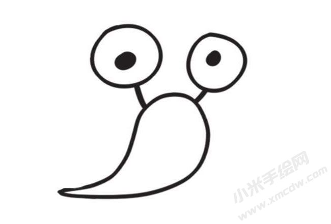 蝸牛簡(jiǎn)筆畫創(chuàng)作步驟圖示02