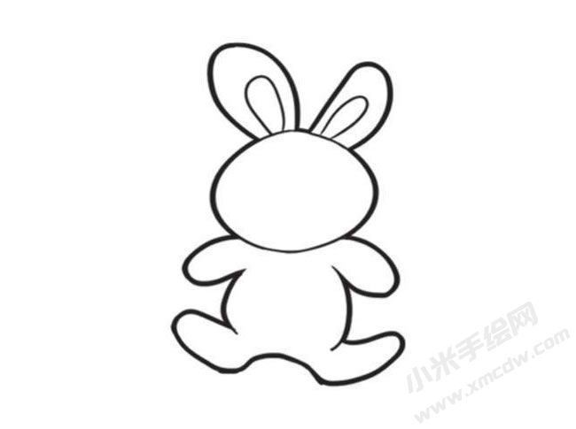 兔子簡(jiǎn)筆畫創(chuàng)作步驟圖示03