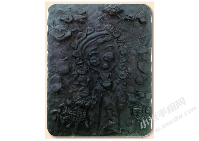 人物小女孩diy手工畫創(chuàng)作步驟圖示03