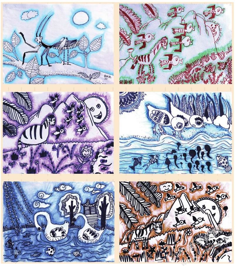小伙伴們的漸變畫作品圖片