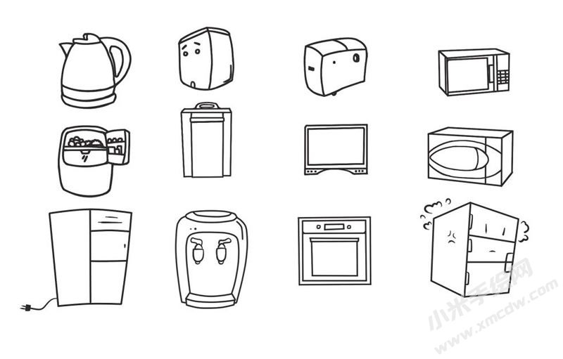 家用電器簡(jiǎn)筆畫(huà)圖片