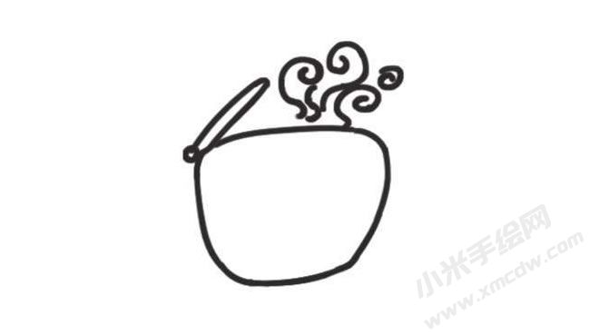電飯煲簡(jiǎn)筆畫(huà)創(chuàng)作步驟圖示03