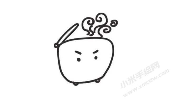 電飯煲簡(jiǎn)筆畫(huà)創(chuàng)作步驟圖示04