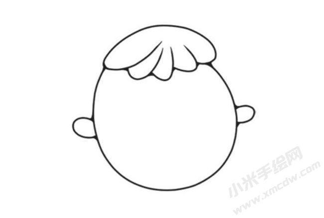 難過表情簡筆畫創(chuàng)作步驟圖示02