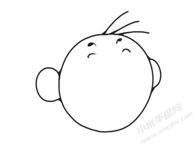 開心表情簡(jiǎn)筆畫創(chuàng)作步驟圖示02