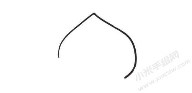 桃子簡筆畫創(chuàng)作步驟圖示01