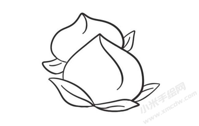 桃子簡筆畫創(chuàng)作步驟圖示05