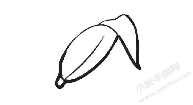 單個香蕉簡筆畫創(chuàng)作步驟圖示01