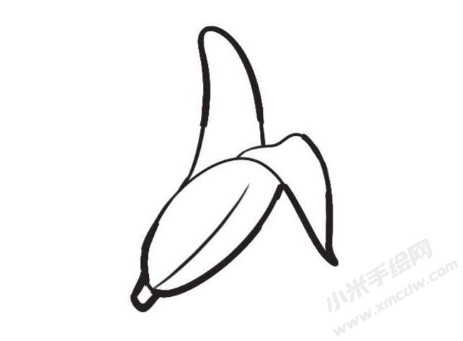 單個香蕉簡筆畫創(chuàng)作步驟圖示02