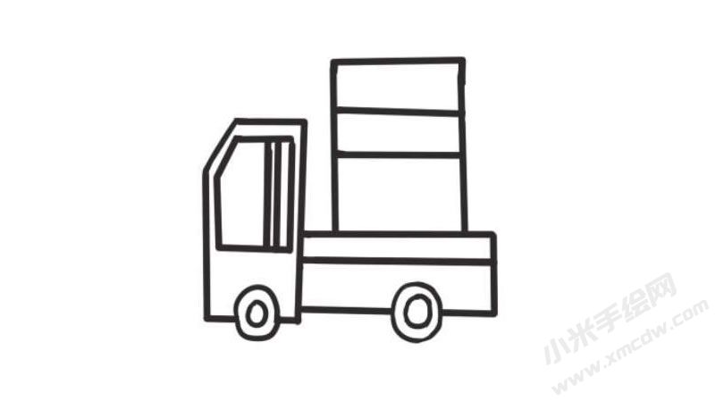貨車簡筆畫圖片01