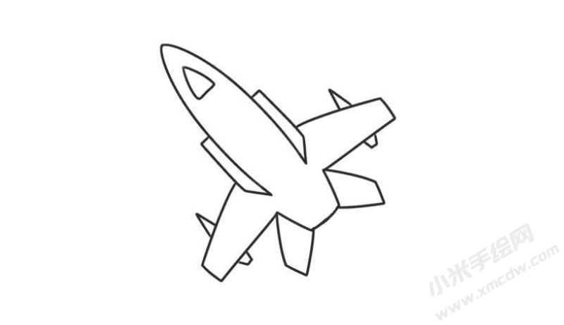 飛機(jī)簡(jiǎn)筆畫(huà)圖片02