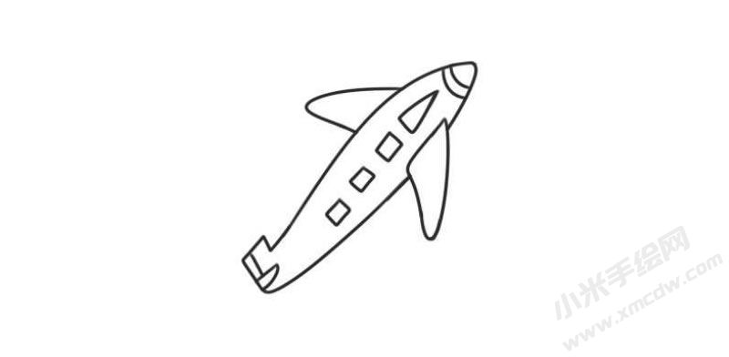 飛機(jī)簡(jiǎn)筆畫(huà)圖片04