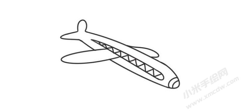 飛機(jī)簡(jiǎn)筆畫(huà)圖片09