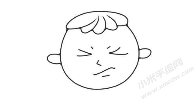 人物搞怪表情簡筆畫圖片09