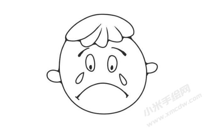 人物傷心表情簡(jiǎn)筆畫(huà)圖片04