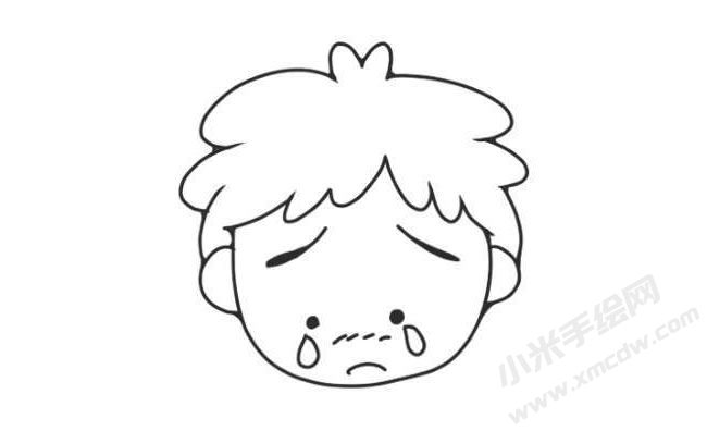 人物傷心表情簡(jiǎn)筆畫(huà)圖片12