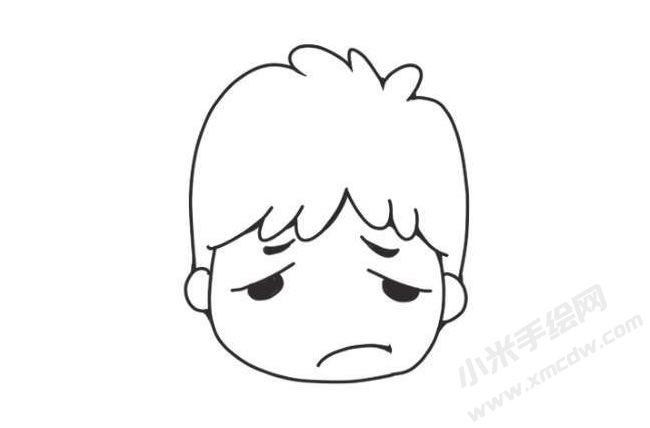 人物傷心表情簡(jiǎn)筆畫(huà)圖片06