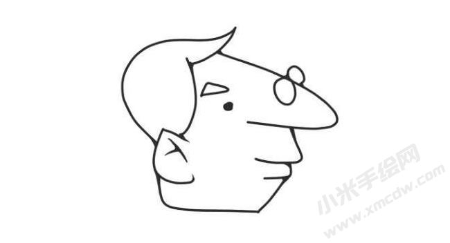 人物驚訝表情簡筆畫圖片02