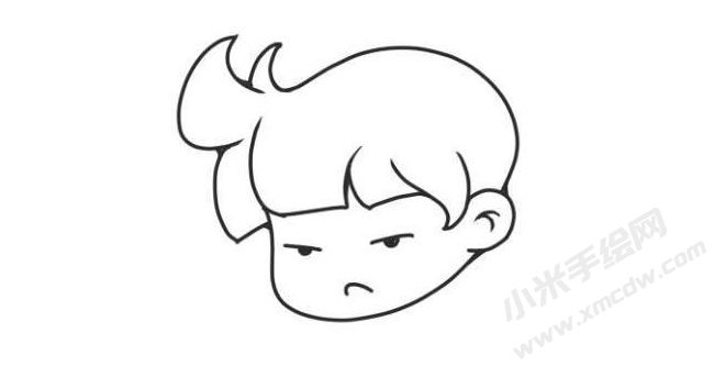 人物生氣表情簡(jiǎn)筆畫(huà)圖片06