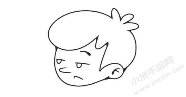 人物生氣表情簡(jiǎn)筆畫(huà)圖片08