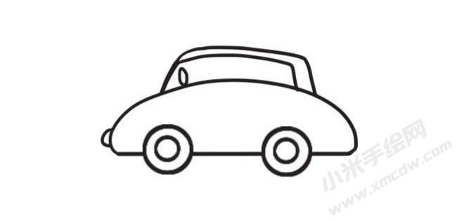 小汽車簡筆畫創(chuàng)作步驟圖示04