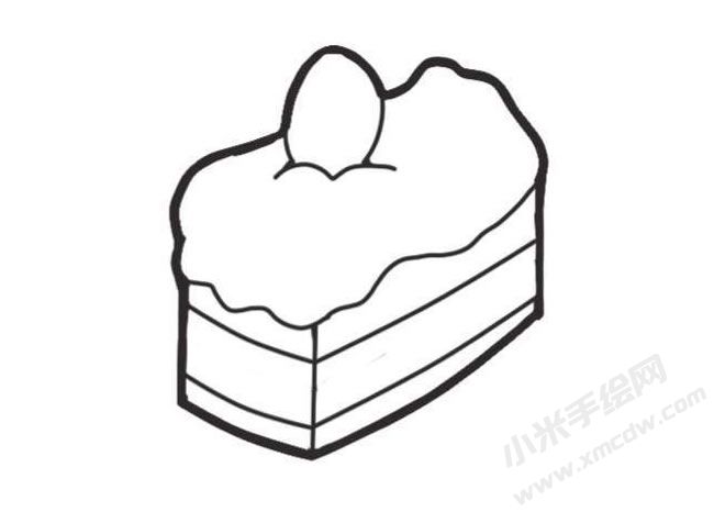 蛋糕簡(jiǎn)筆畫(huà)創(chuàng)作步驟圖示04
