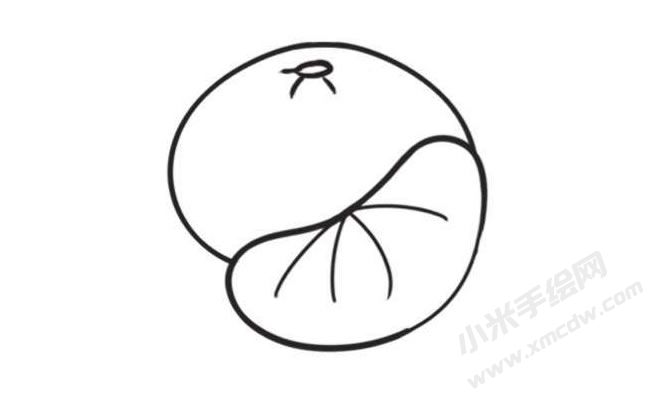 橘子簡(jiǎn)筆畫創(chuàng)作步驟圖示04