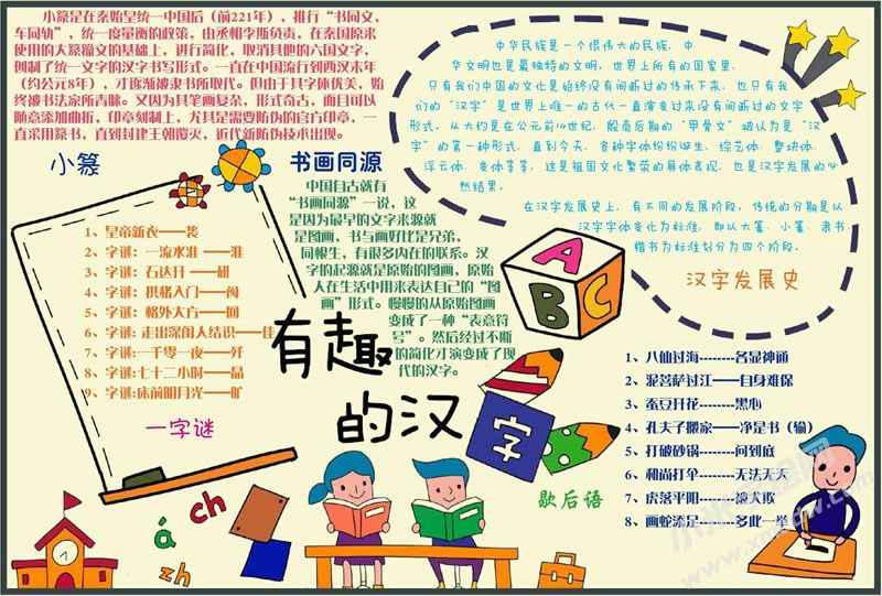 有趣的漢字手抄報.jpg