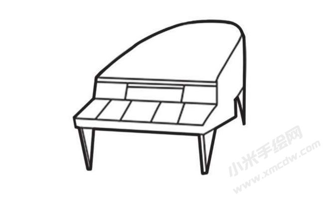 鋼琴簡筆畫創(chuàng)作步驟圖示04