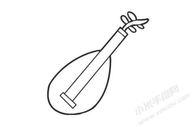 琵琶簡(jiǎn)筆畫創(chuàng)作步驟圖示03