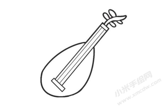 琵琶簡(jiǎn)筆畫創(chuàng)作步驟圖示04
