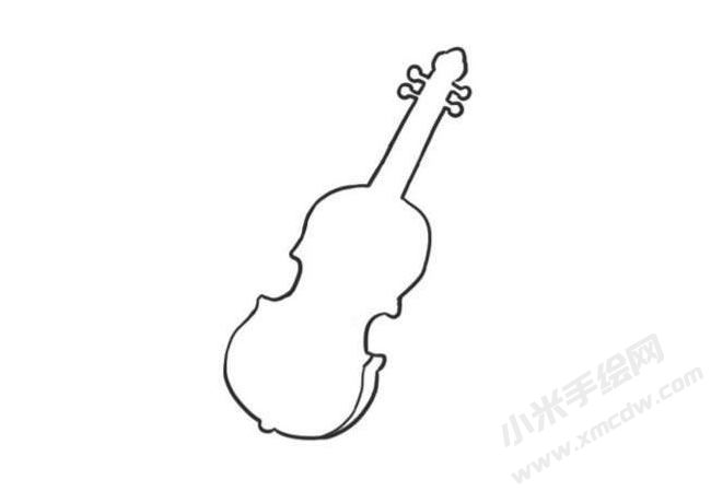 小提琴簡筆畫創(chuàng)作步驟圖示01