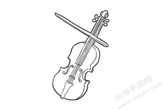 小提琴簡筆畫創(chuàng)作步驟圖示03