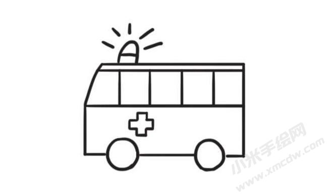 救護車簡筆畫創(chuàng)作步驟圖示04