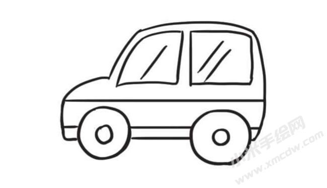 吉普車簡(jiǎn)筆畫創(chuàng)作步驟圖示03