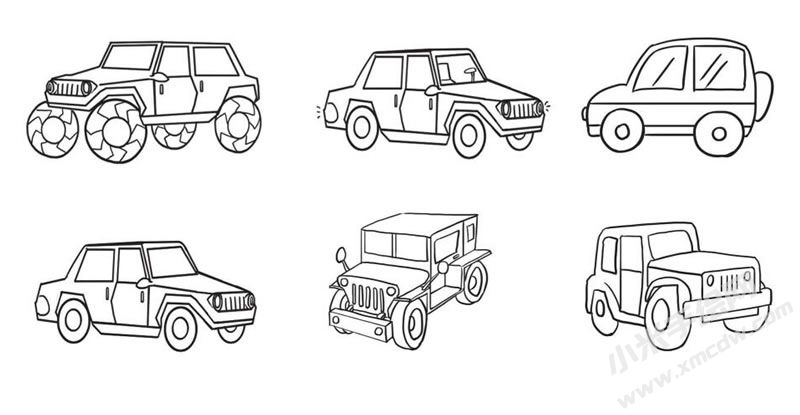 吉普車簡(jiǎn)筆畫圖片