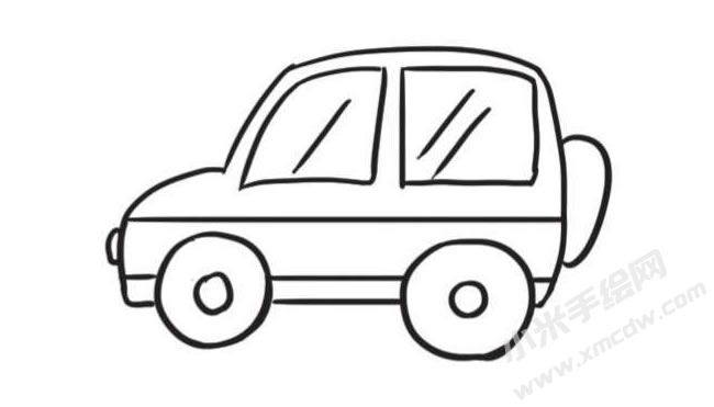 吉普車簡(jiǎn)筆畫創(chuàng)作步驟圖示04