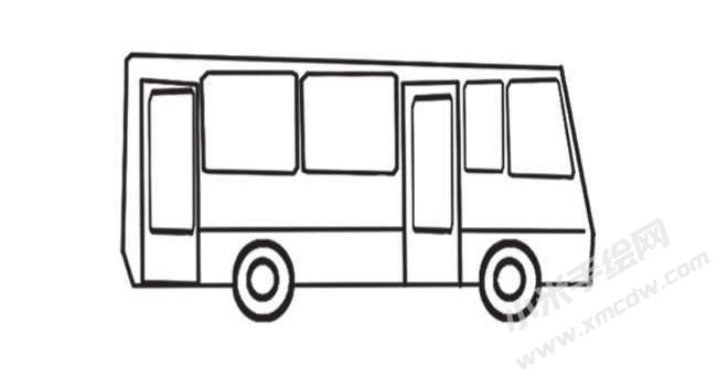 公交車簡筆畫創(chuàng)作步驟圖示04