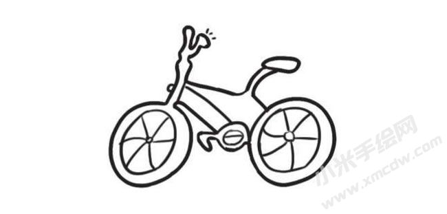 自行車(chē)簡(jiǎn)筆畫(huà)創(chuàng)作步驟圖示03