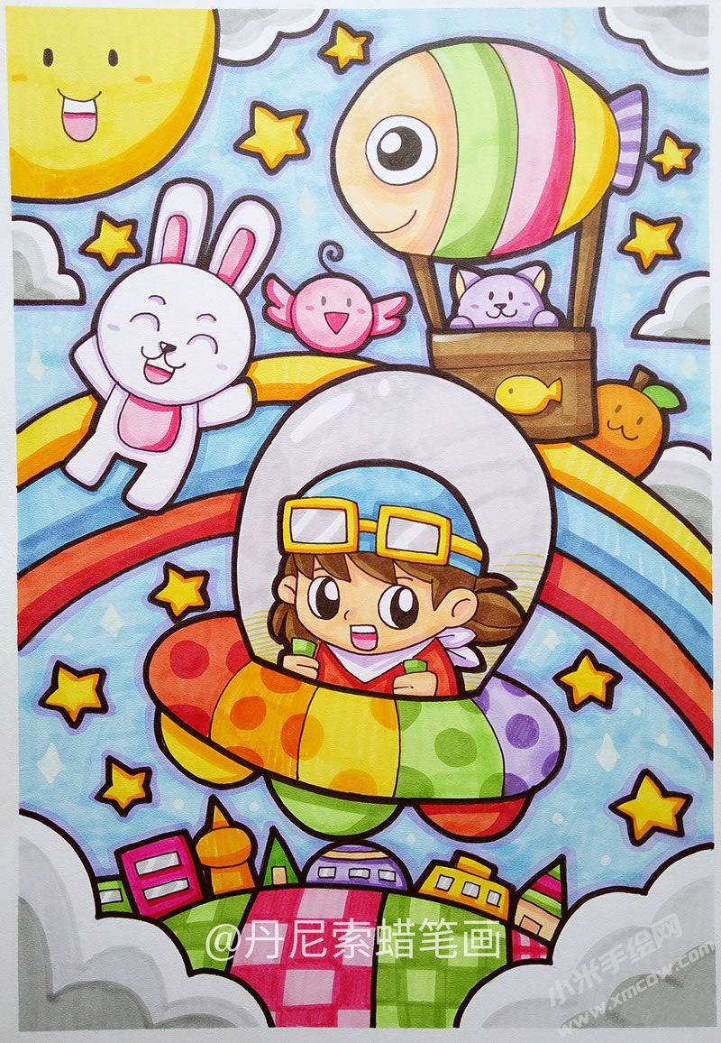 蠟筆畫未來交通科幻作品.jpg