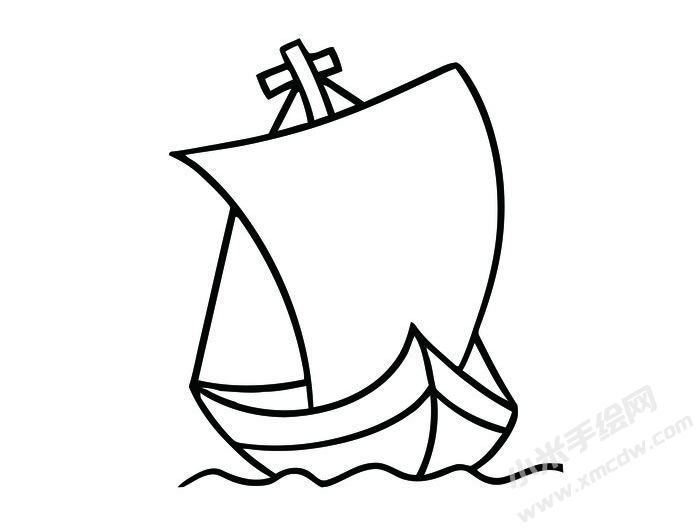 帆船簡(jiǎn)筆畫圖片02.jpg