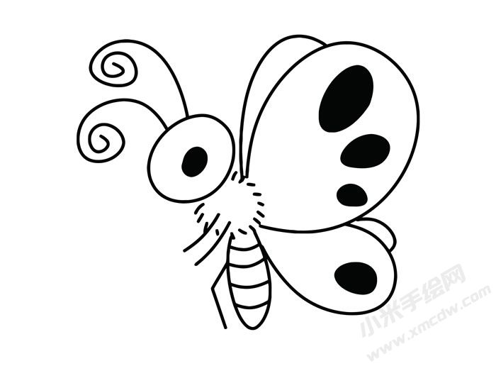 蝴蝶簡(jiǎn)筆畫(huà)黑白線稿02.jpg