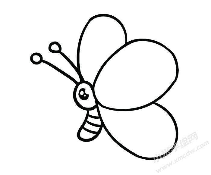 蝴蝶簡(jiǎn)筆畫(huà)黑白線稿04.jpg