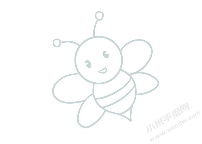 蜜蜂簡筆畫灰色線稿02.jpg