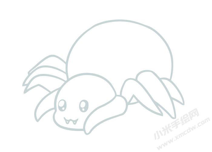 蜘蛛簡筆畫灰色線稿01.jpg