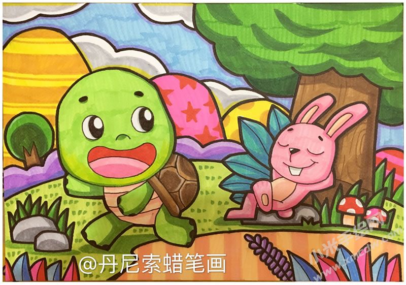 龜兔賽跑蠟筆畫.jpg