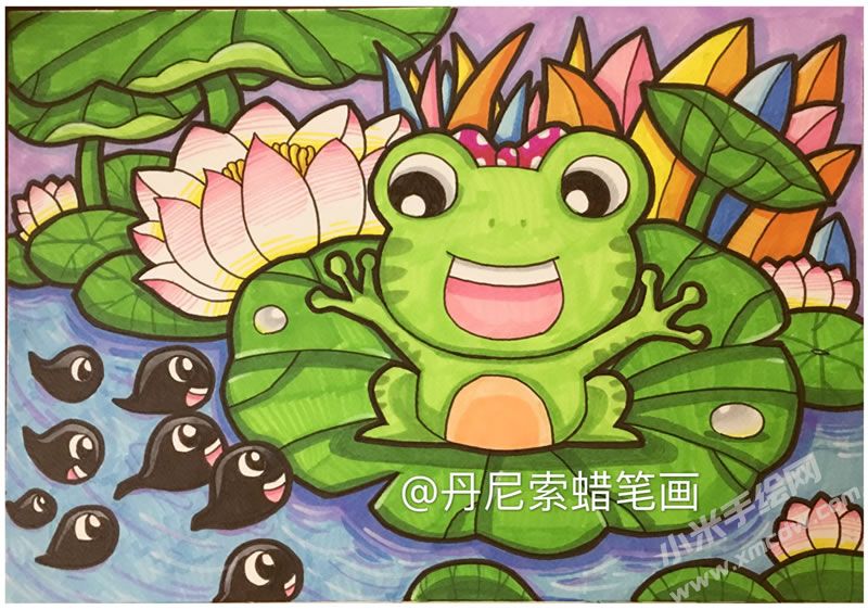 小蝌蚪找媽媽蠟筆畫.jpg
