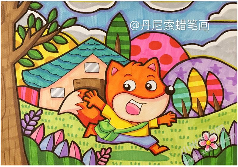 小狐貍兒童蠟筆畫.jpg