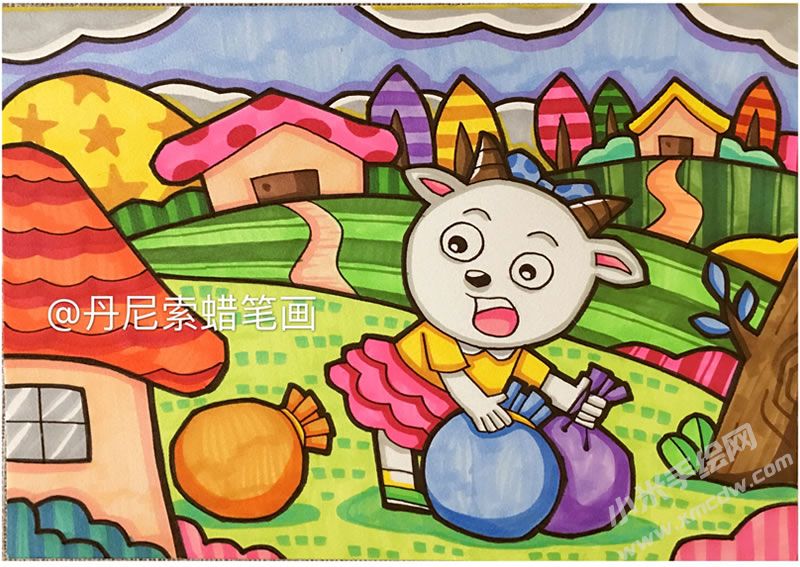 小山羊兒童蠟筆畫.jpg