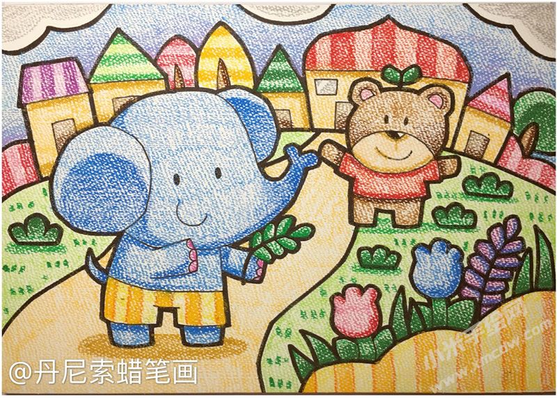 小象和小熊蠟筆畫.jpg